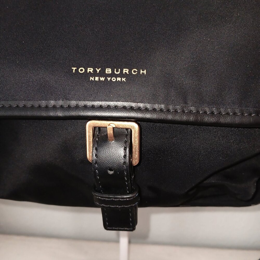 Tory Burch Black Crossbody with Gold Hardware and Green Tag - Picture 8 of 15